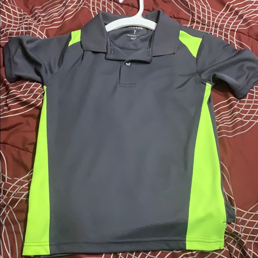 Grey and neon Yellow polo